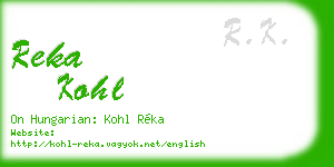 reka kohl business card